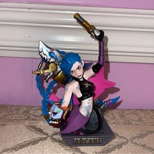 Official league of legends arcane jinx powder pop mart figure statue toy